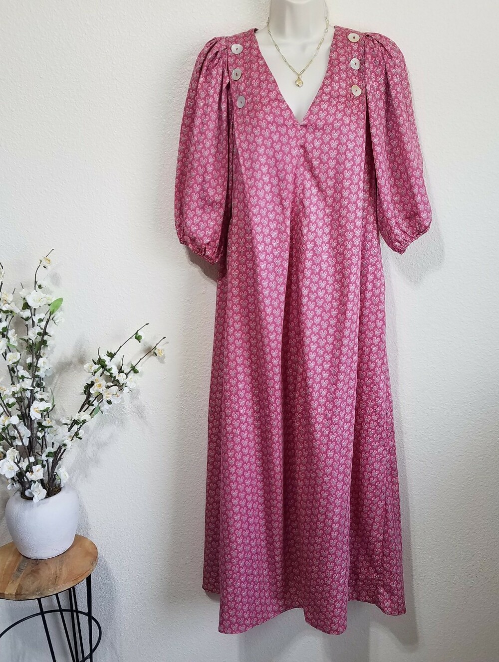Kotidiano Floral Maxi Kaftan Dress